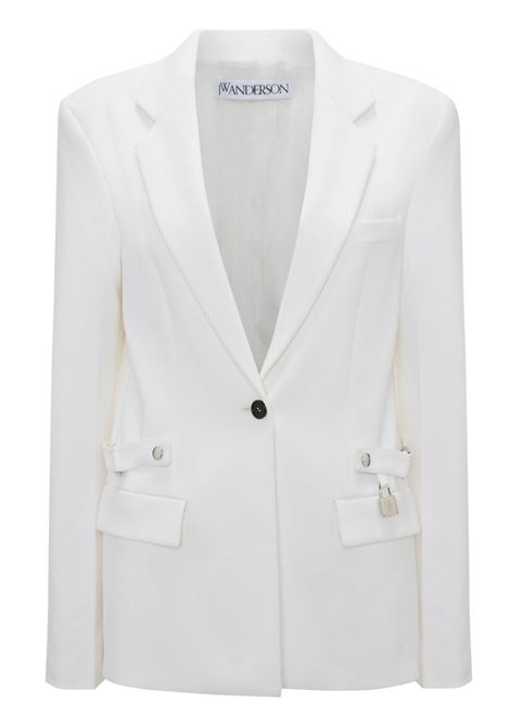 Blazer con revers a lancia in bianco - donna